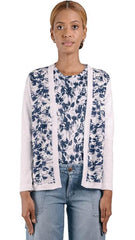 Cardigan abierto estampado