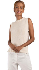 Top con lurex cuello redondo