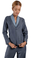 Blazer casual en índigo