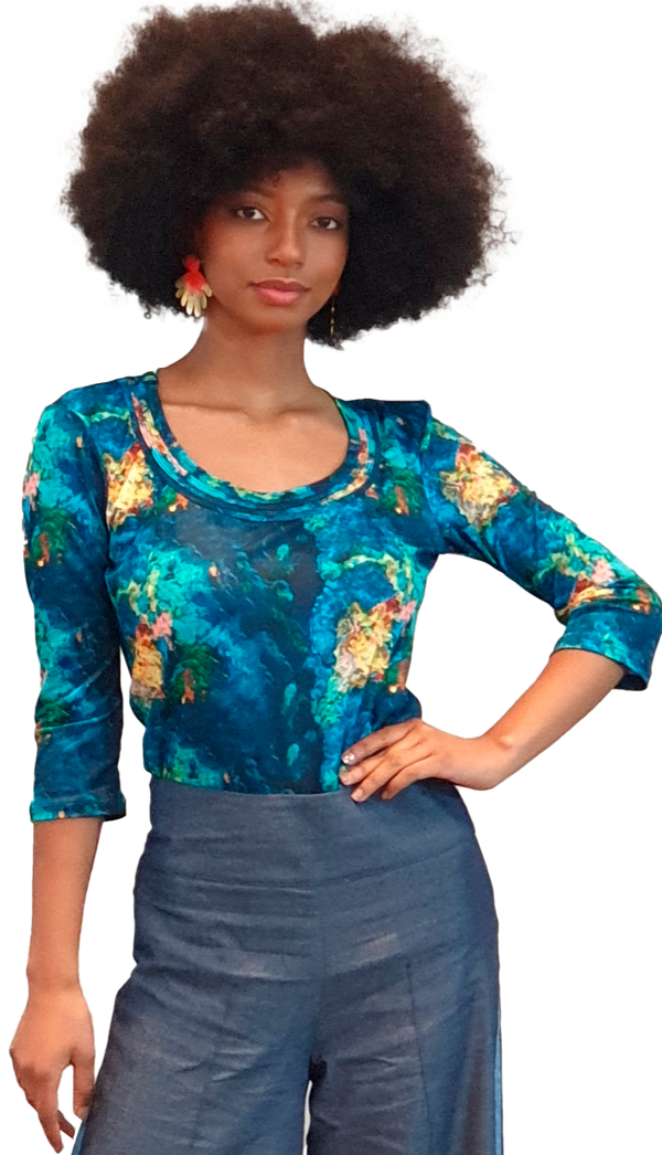 Camiseta estampada collarines