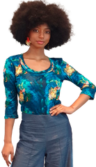 Camiseta estampada collarines