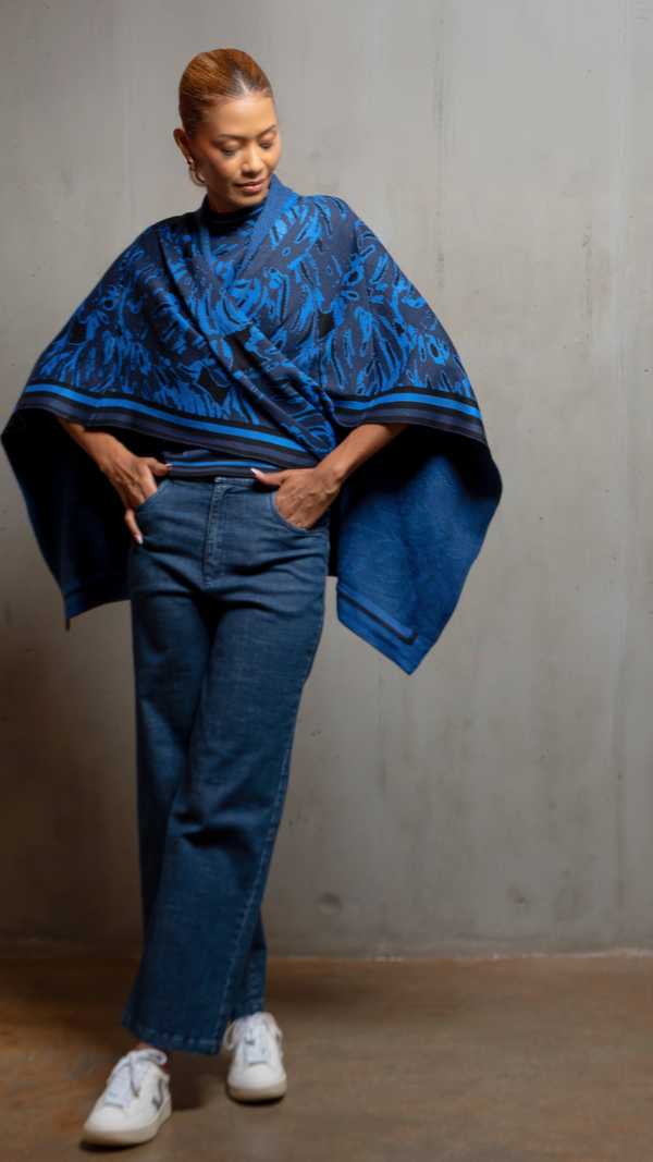 Ruana Jackard hojas sporty chic