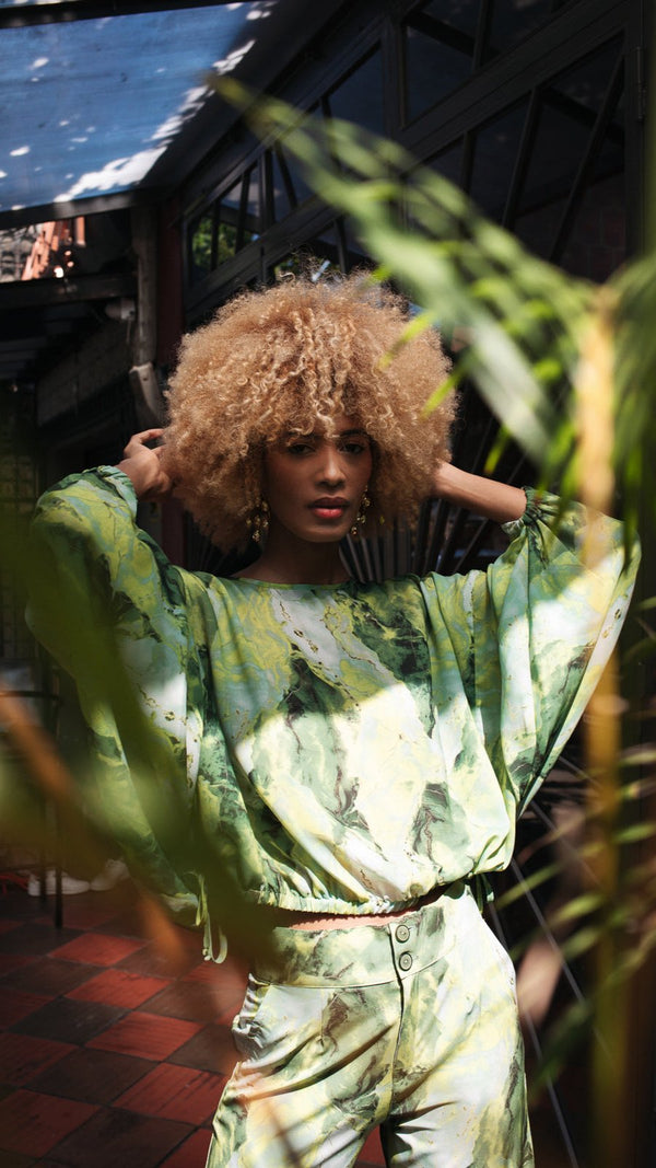 Blusa oversize estampada