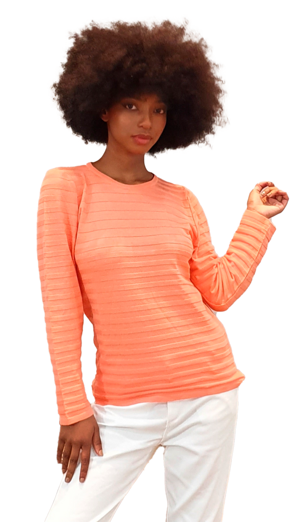 Buzo acanalado manga larga