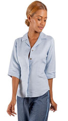 Blusa lino cuello sport