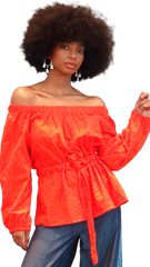 Camisa en ojalillo cuello bandeja