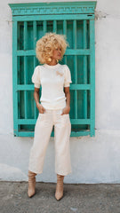 Camiseta tejida manga bombacha