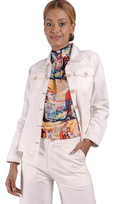 Chaqueta de algodón estampada