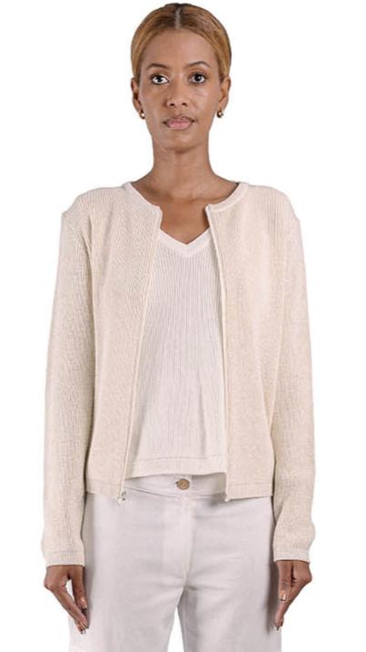 Chaqueta tejida en la espalada croché