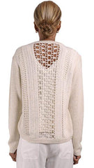 Chaqueta tejida en la espalada croché