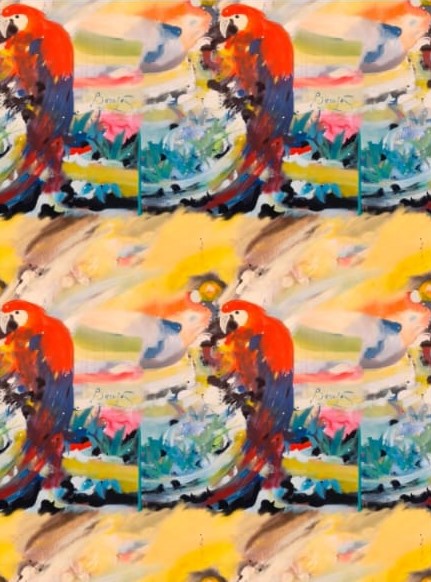 Blusa estampada ojal puff