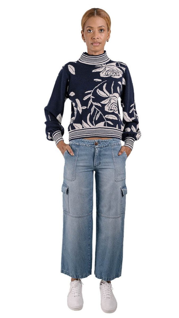 Pantalón jogger en índigo