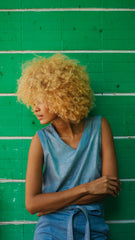 Top ídigo 100% algodón