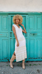 Vestido tejido calado zigzag