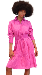 Vestido corto en ojalillo